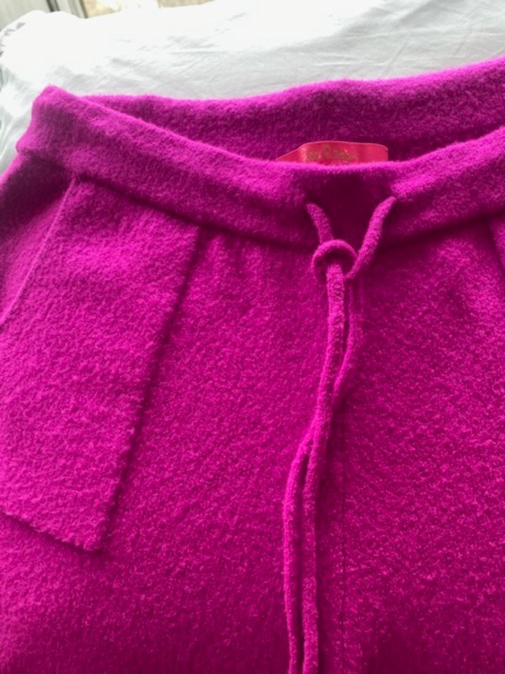 Lilly Pulitzer Bellista Wild Fuchsia Sweater Pants worn once/dry cleaned - L - Picture 3 of 8